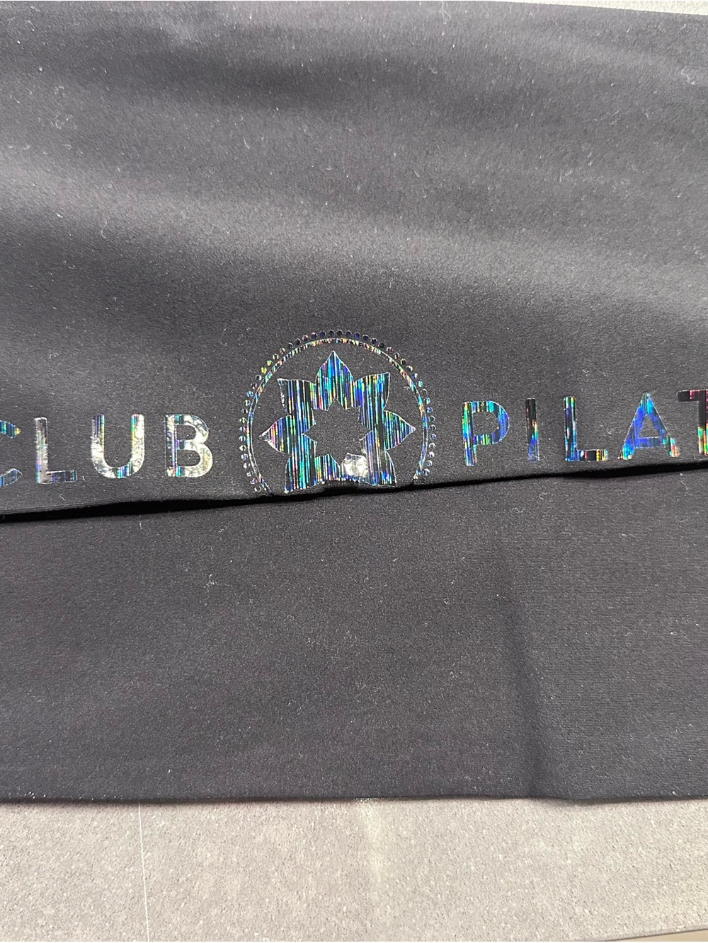 Club Pilates Women's Black Holographic Logo Leggings